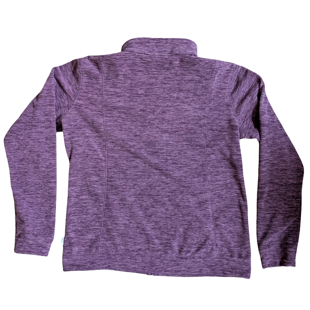 Landway Full Zip Fleece Jacket Marled Plum Midweight XL - Picture 8 of 8